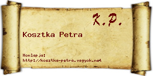 Kosztka Petra névjegykártya
